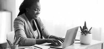 female professional on laptop